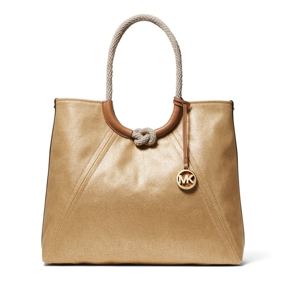 Michael Kors Handbags - Michael Kors Isla Ring Shoulder Tote Gold Michael Kors Handbags - Michael Kors Isla Ring Shoulder Tote Gold